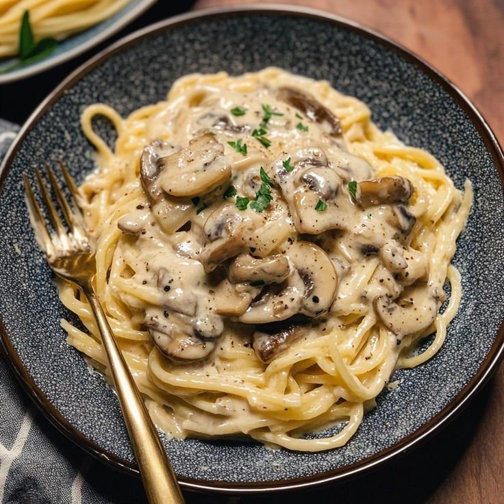 Foresta Cafe Cheesy Mushroom Pasta